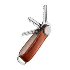 orbitkey Schlüssel-Organizer leather cognac with tan stitching
